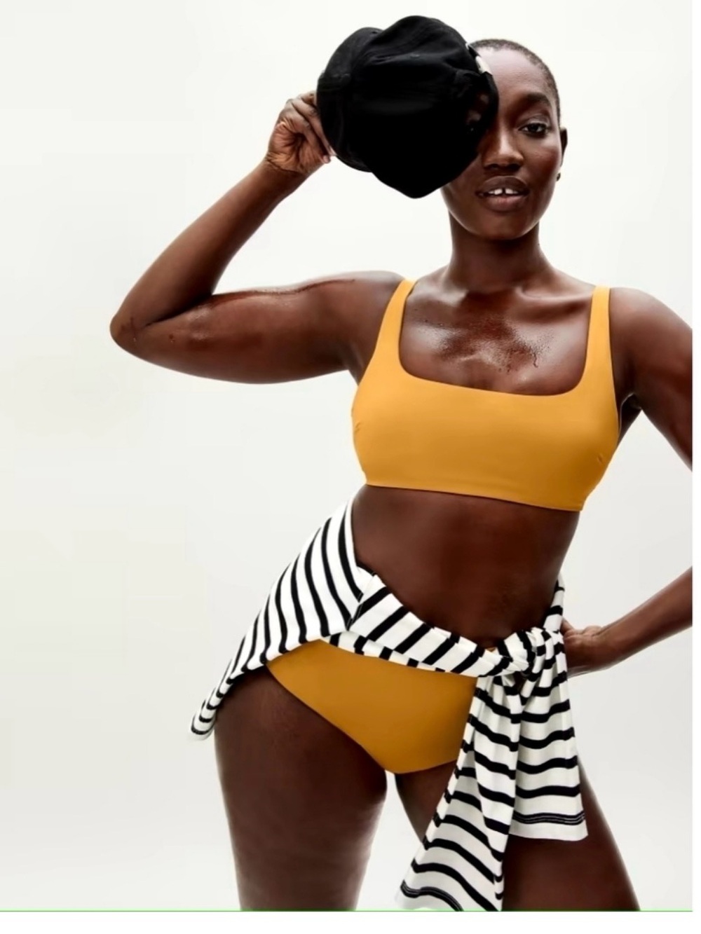 Everlane yellow High-Waist Bikini Set small